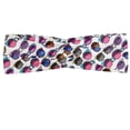 thumbnail image 1 of Colorful Headband, Vintage Sunglasses Hand Drawn Style Illustration Fashion Accessories Summertime, Elastic and Soft Women's Bandana for Sports and Everyday Use, Grey Red Coconut, by Ambesonne, 1 of 3