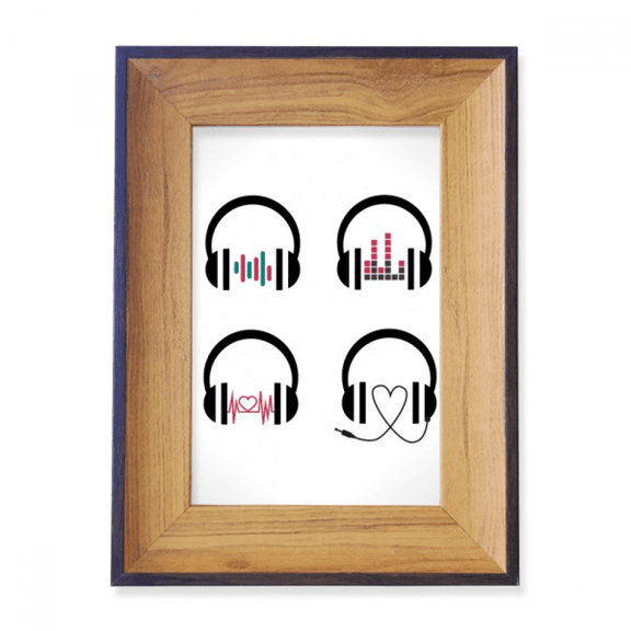 Colorful Headset Music Listening Pattern Photo Frame Exhibition Display Art Desktop Painting