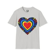 Colorful Heart Art Design T-Shirt