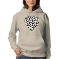 thumbnail image 1 of Colorful Heart Cheetah Print Hoodie Women -Image by Shutterstock, Female Large, 1 of 4