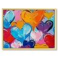 Colorful Heart Graffiti Wall Art Handpainted Abstract Canvas Paintings
