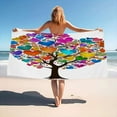 thumbnail image 1 of Colorful Heart Tree Art Beach Towel Soft Microfiber Bath Towel Quick Dry Sport Spa Pool Towels, 1 of 4