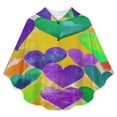 thumbnail image 1 of Colorful Hearts Abstract Art Blanket Oversized Wearable Hooded Blanket Warm Throw Blanket Buttons Sweatshirt For Women Men Teens Flannel, 1 of 8