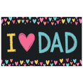 thumbnail image 1 of Colorful Hearts I Love Dad Chalkboard Banner for Father's Day Family Celebration Home Decoration, 1 of 8