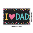 thumbnail image 1 of Colorful Hearts I Love Dad Chalkboard Banner for Father's Day Family Celebration Home Decoration, 1 of 7