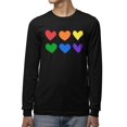 thumbnail image 1 of Colorful Hearts Pride Design Tee Long Sleeve Men's, 1 of 4