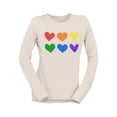 thumbnail image 1 of Colorful Hearts Pride Design Tee Long Sleeve Women's, 1 of 4
