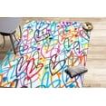 thumbnail image 1 of Colorful Hearts Rug, Trendy Rugs, Modern Rug, Graffiti Rugs, Entry Rug, Nursery Rug, Saloon Rug, Small Rug, Step Rug, Gift For The Home, 2.6'x6.5' - 80x200 cm, 1 of 4