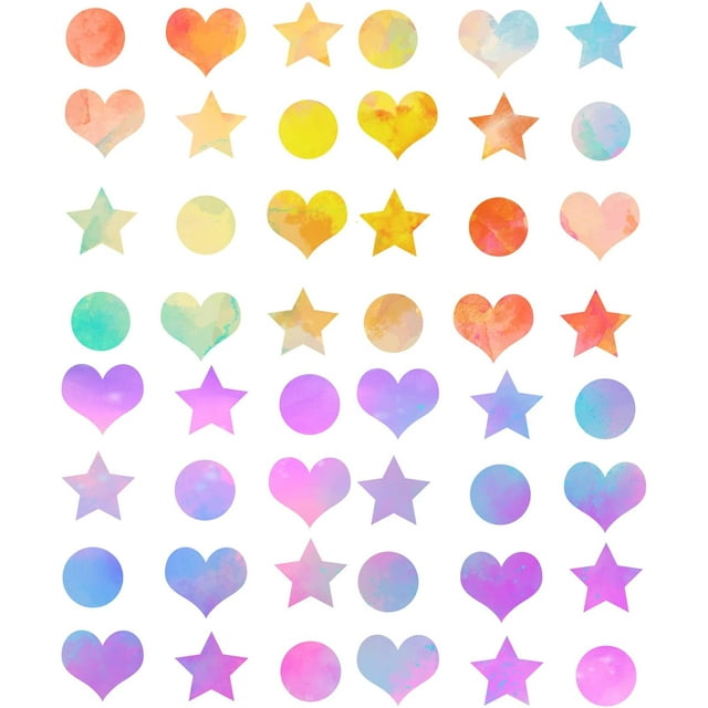 Colorful Hearts Wall Stickers Peel and Stick Wall Decals Removable