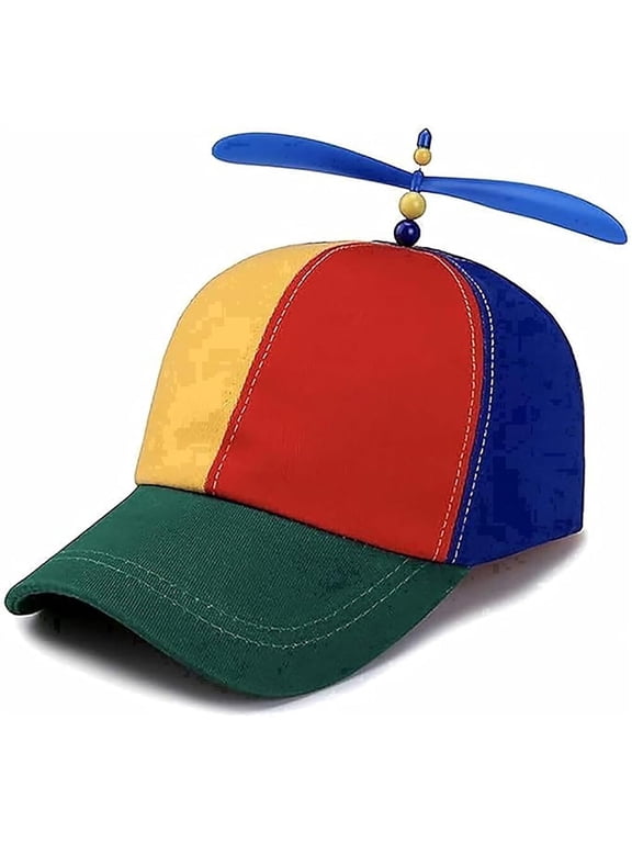 Colorful Helicopter Baseball Cap: Neutral Adjustable Cute Baseball Helicopter Propeller Cap Snapback Cap
