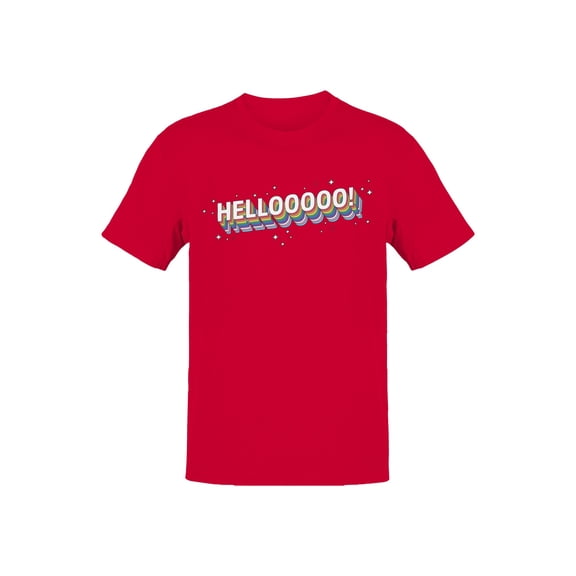 Colorful Hello with Stars Men's T-shirt