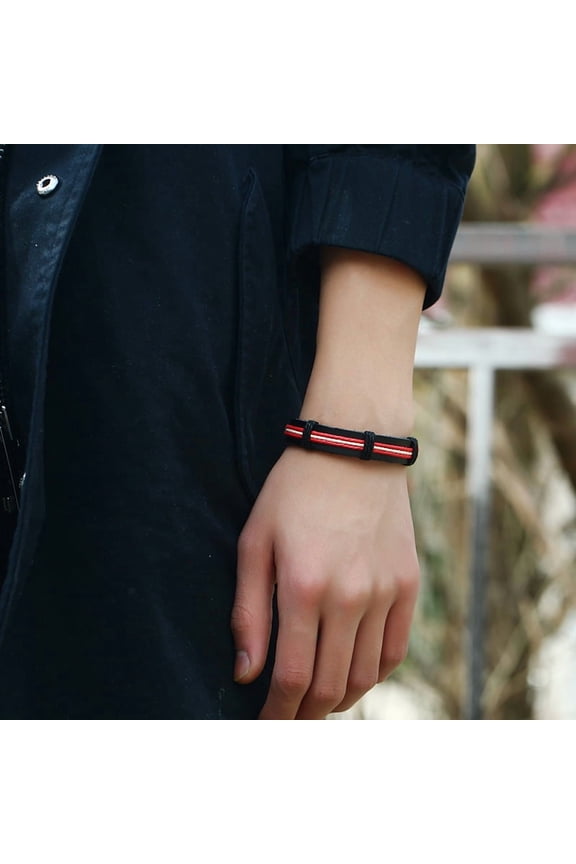 Colorful Hemp Rope Woven Leather Bracelet