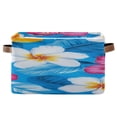 thumbnail image 1 of Colorful Hibiscus Flowers Hawaii Square Storage Bins with Handles Collapsible Containing Box 1 Pack, 1 of 9