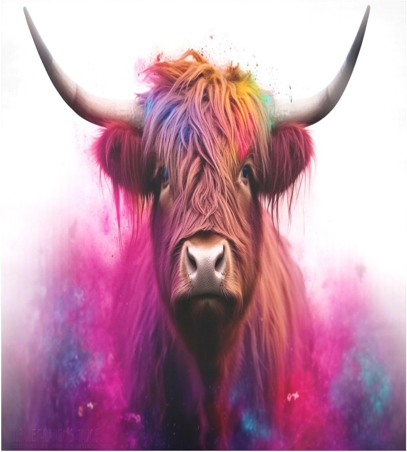 Colorful Highland Cow Dishwasher Covers for The Front