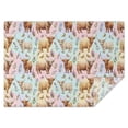 thumbnail image 1 of Colorful Highland Cow Flower Butterfly Pattern Rectangle Tablecloth 60"x84",Waterproof Polyester Rectangle Table Cloth, Wipeable Spillproof Polyester Tablecloth for Dining, Camping, Indoor and Outdoor, 1 of 5