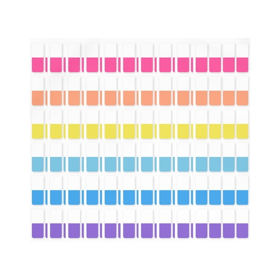 Colorful Highlight Index Tabs Are Transparent Stickers And Adhesive Memo Notes For Book Marking And File Classification (C)