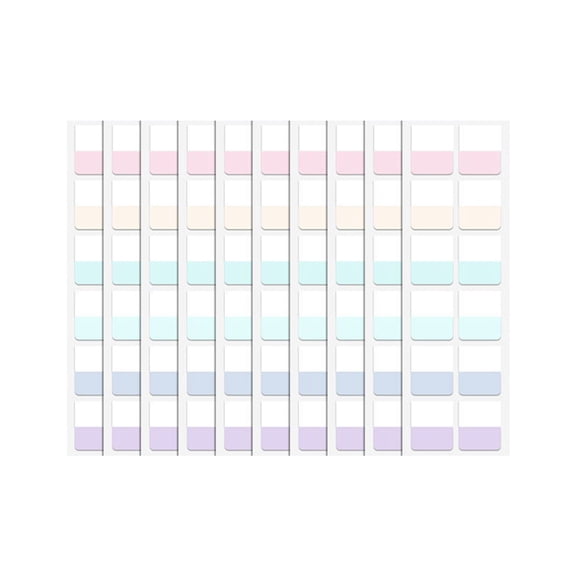 Colorful Highlight Index Tabs Are Transparent Stickers And Adhesive Memo Notes For Book Marking And File Classification (E)