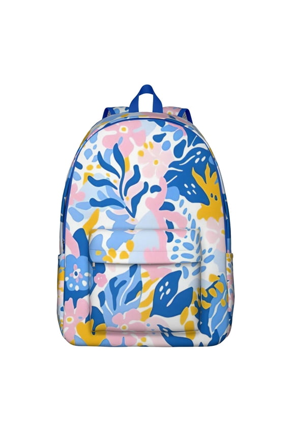 Colorful Hippie School Backpack for Students, Lightweight Travel Daypack with Multi-Pocket Boho Style