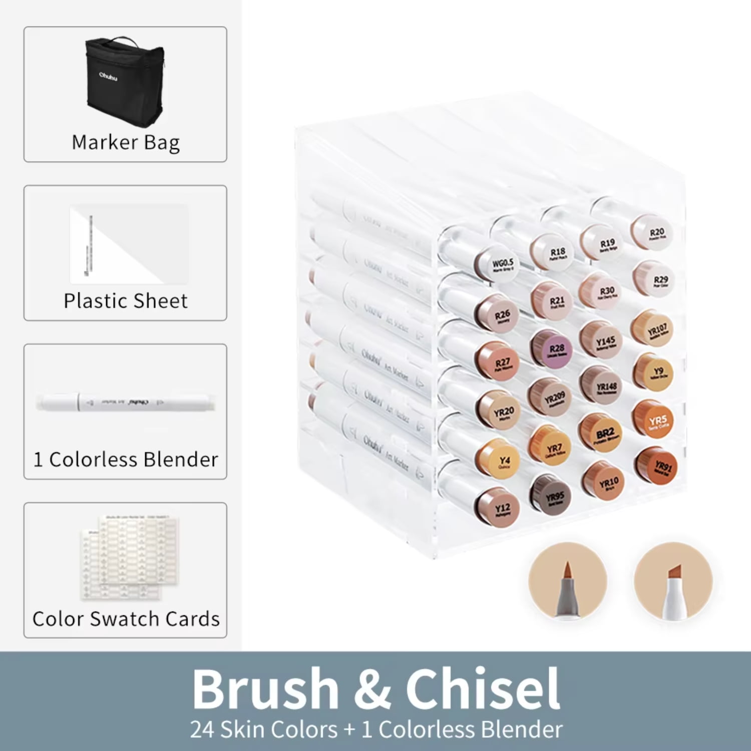 Colorful Honolulu Double Tips Alcohol Art Marker Set for Manga