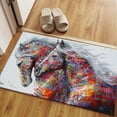 thumbnail image 1 of Colorful Horses Rugs, Abstract Rug, Modern Rug, Farmhouse Rug, Animal Rugs, Car Mat, Customs Rug, Front Door Rug, Step Rug, Bridesmaid Gift, 2.6'x9.2' - 80x280 cm, 1 of 5
