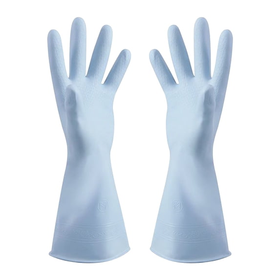 Colorful Household Gloves with Cotton Liner & Non-slip Grip, Water Resistant Reusable Dish Washing Rubber Gloves, PVC Unlined Kitchen Cleaning Gloves with Latex Free, Reusable Dishwashing Gloves