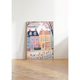 thumbnail image 1 of Colorful Houses Art, Cute Pastel Townhouses Print, Whimsical Houses Decor, Cityscape Colorful Trees And Flowers Poster Wall Art, Modern Wall Decor, 24x36 UNFRAMED, 1 of 2