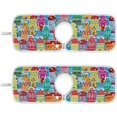 thumbnail image 1 of Colorful Houses Christmas Sink Splash Guard for Faucet 2 Packs Faucet Absorbent Mats, Winter Time Faucet Handle Drip Catcher Quickly Drying Mat for Kitchen Counter Bathroom, 23.6"x5.5", 1 of 7