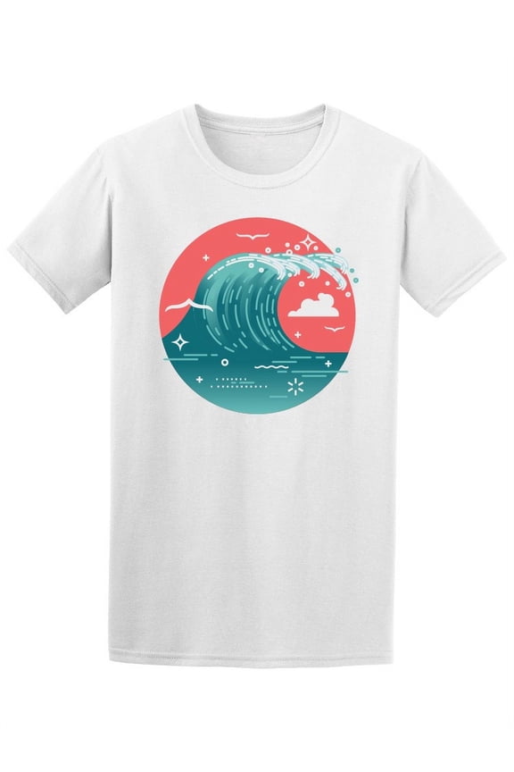 Colorful Huge Ocean Wave And Sky Tee Men's -Image by Shutterstock