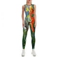 thumbnail image 1 of Colorful Hummingbird And Flowers Women's One Piece Yoga Jumpsuits Leggings Playsuit Gym Suit Fitness Running Athletic Clothes Gym Wear Set, 1 of 6