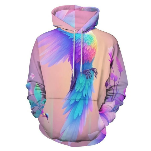 Colorful Hummingbird Floral Art(1)-1 Men's Women New Sweatshirt Hoodie Men's Plus Size Sweatshirt Hooded Sweatshirt 3d Printed Street Men's Cloth