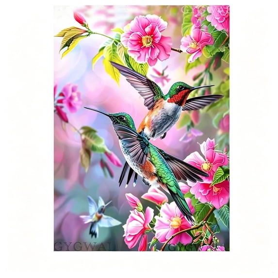 Colorful Spring Banner Colorful Hummingbird Garden Flag For Outdoor Yard And Patio, Floral ...