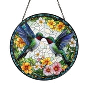 Colorful Hummingbird Window Hanging Ornament, Sweet Nature Inspired Home Decor