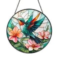 Colorful Hummingbird Window Suncatcher – Stained Glass Style Art ...