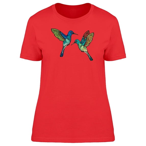 Colorful Hummingbirds T-Shirt Women -Image by Shutterstock, Female XX-Large