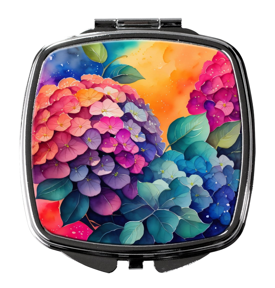 Hydrangea Mirror Colorful Hydrangeas Compact Mirror 2.75 in x 3 in - Walmart.com