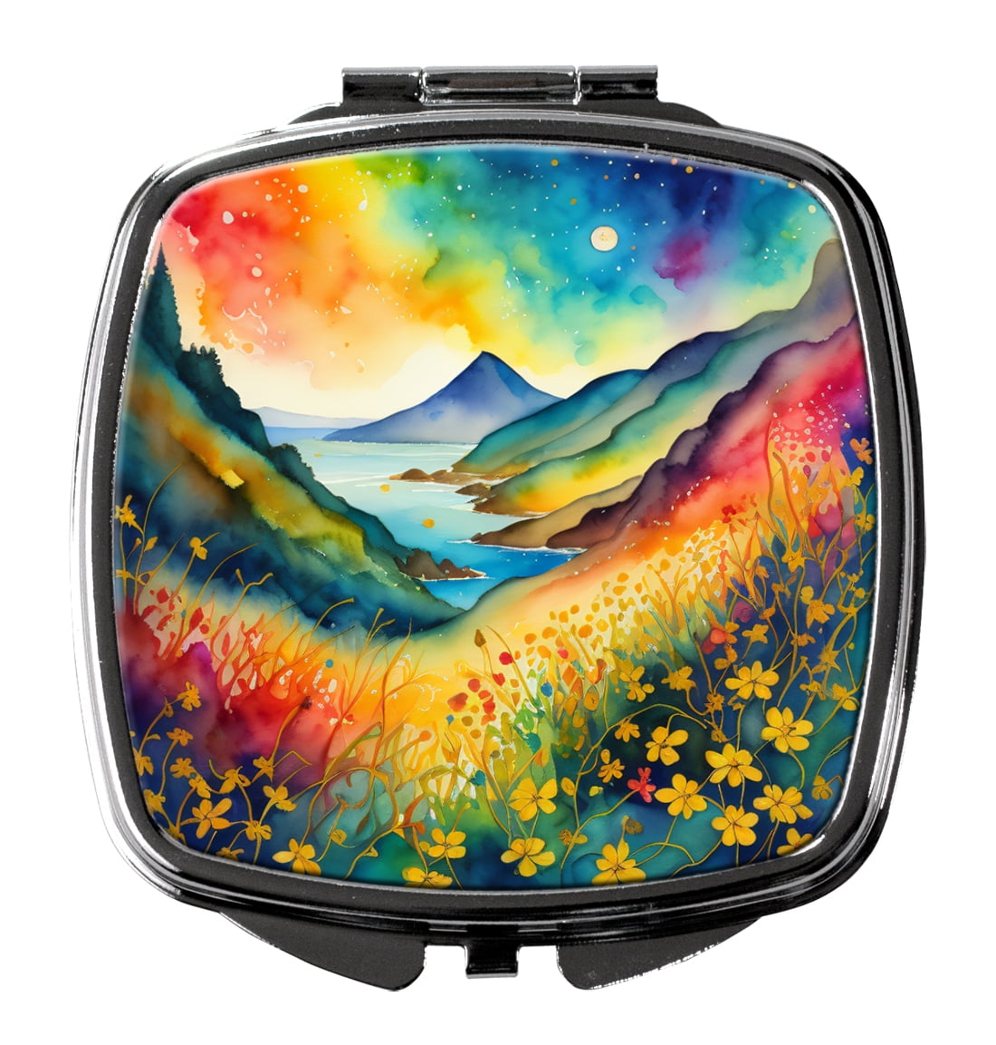 Colorful Hypericum or St. John�s Wort Compact Mirror 2.75 in x 3 in
