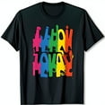 thumbnail image 1 of Yo Squad Black T-Shirt with Happy Cartoon Potatoes Design Fun & Graphic Tee, 1 of 5