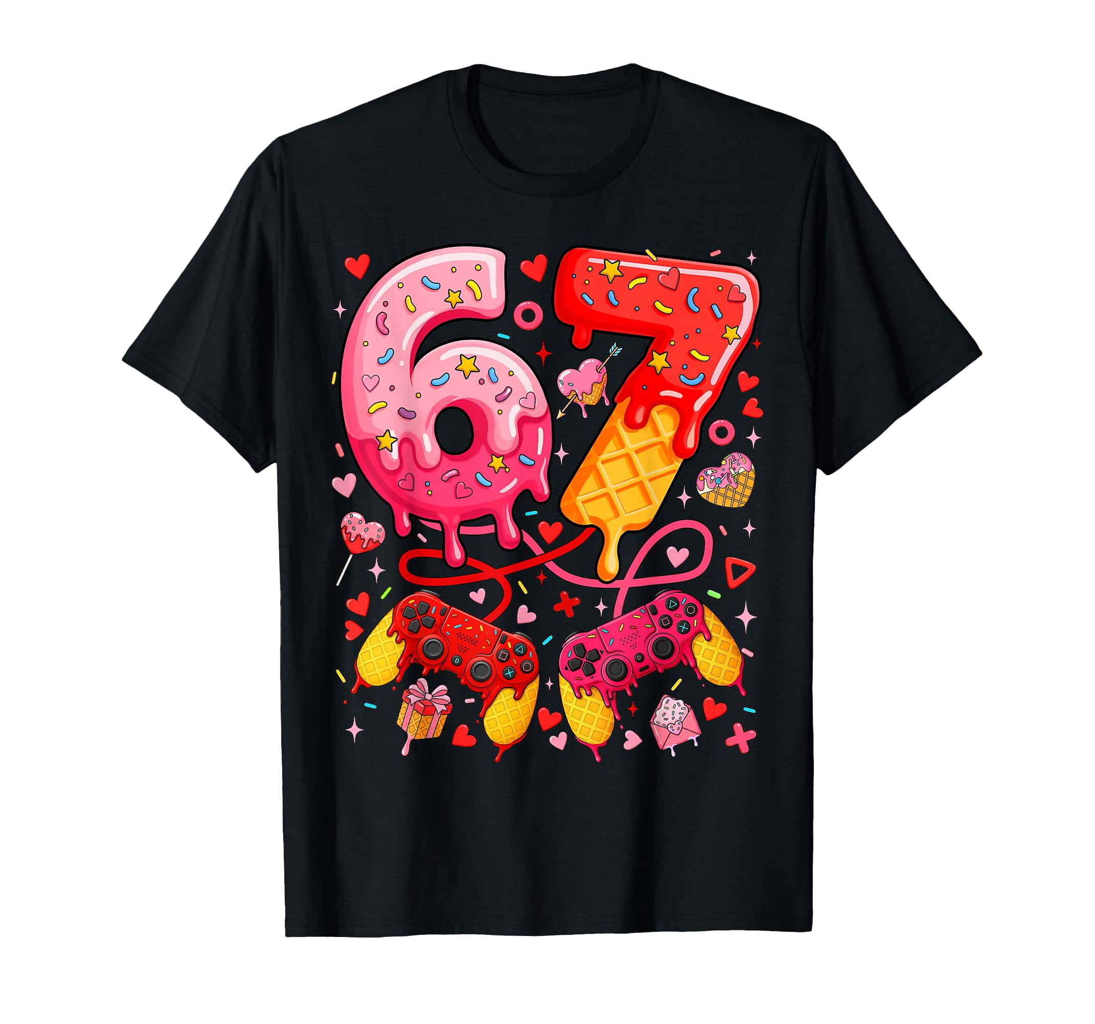 Colorful Ice Cream Drip Design T-Shirt for Fun and Playful Outfits ...