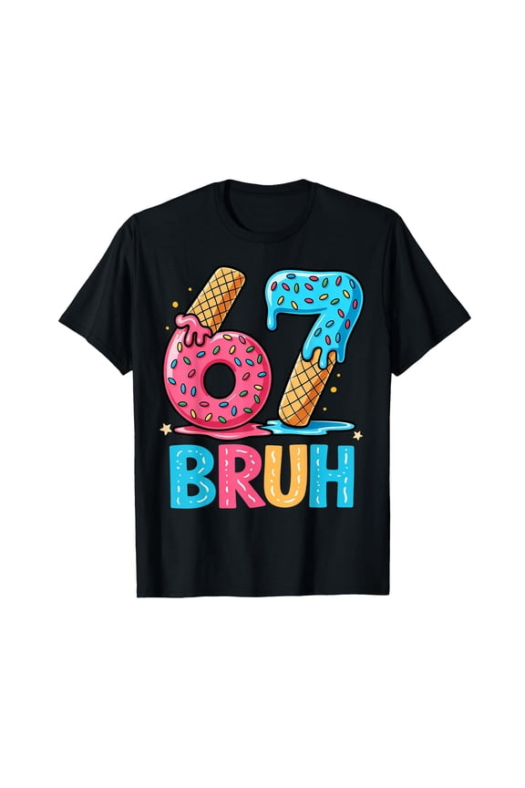 Colorful Ice Cream Drip T-Shirt for Fun and Playful Style