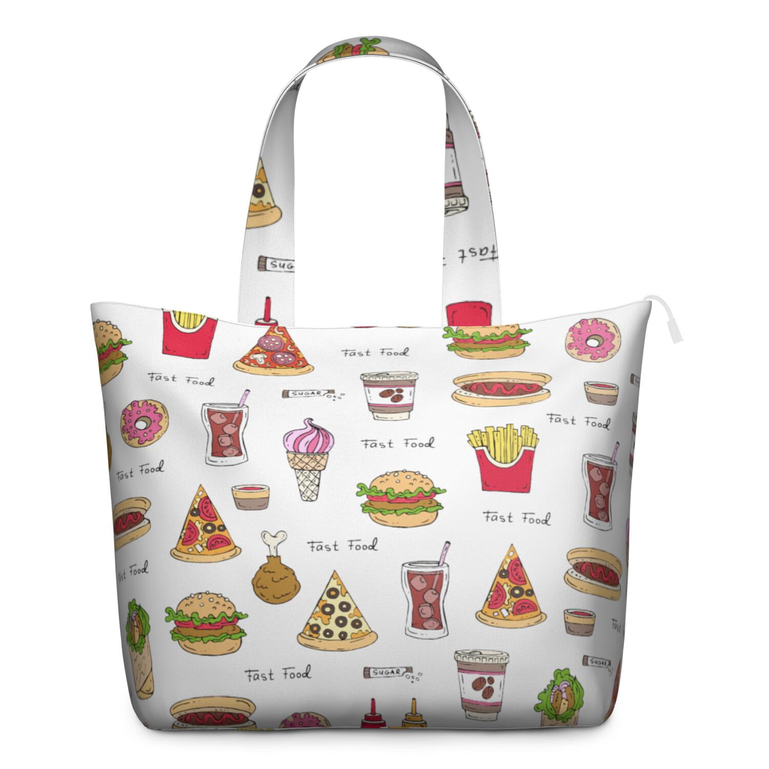 バッグ HLT Ice Cream Large Tote Colorful Ice Cream Print Large Capacity Travel Tote Bag with