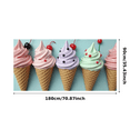 thumbnail image 1 of Colorful Ice Cream Themed Backdrop Banner Background Party Decorations for Summer Parties Ice Cream Socials Photo Booths Kids Parties Celebrations, 1 of 7