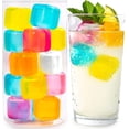 thumbnail image 1 of Colorful Ice Cubes, Reusable Ice For Drinks Maintains Taste And Temperature, Bpa Free Non Melting Ice Cube Set, Portable Ice Chilling Solution For Drinks Without Dilution, 1 of 1