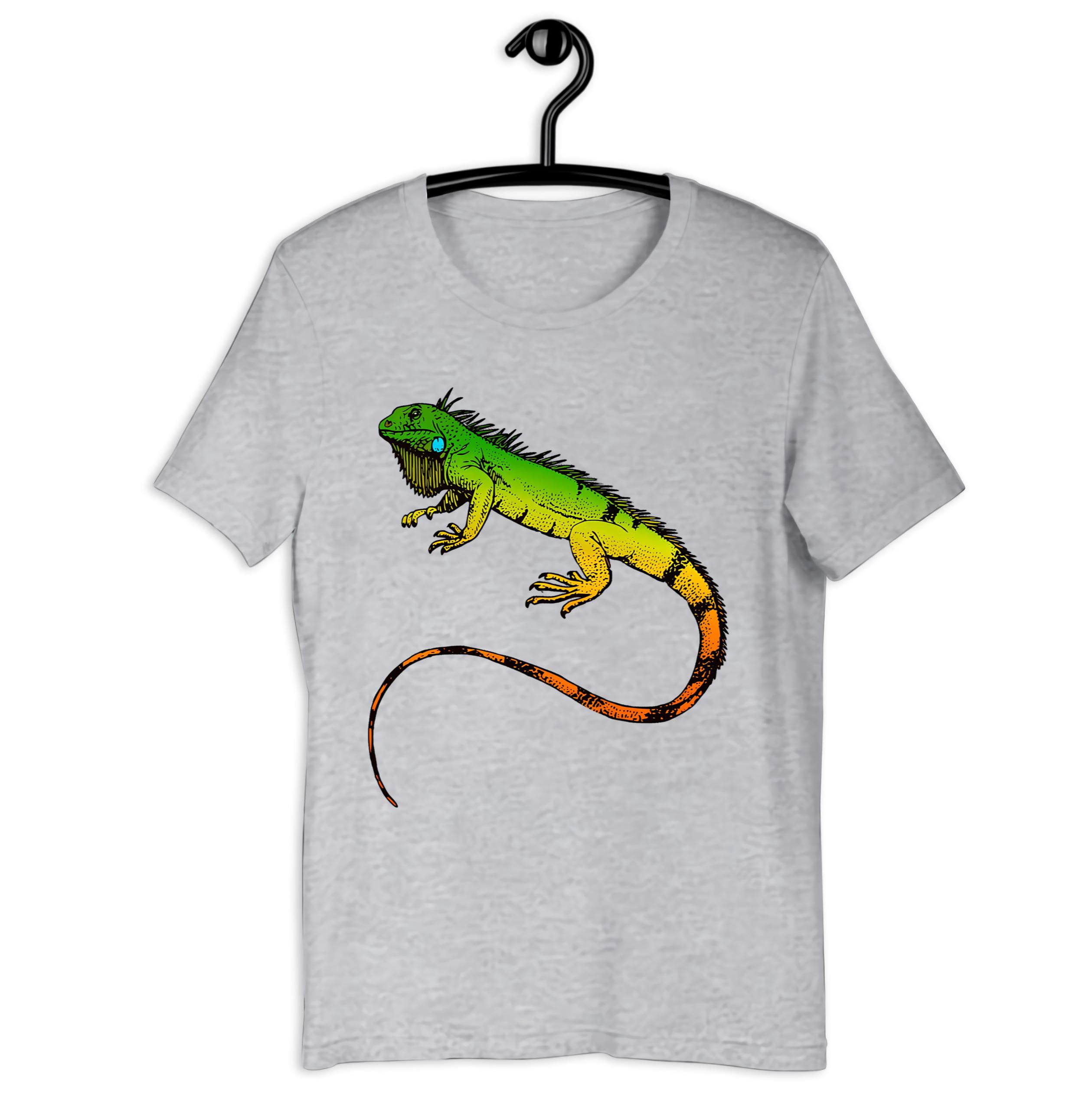 Iguana for men,Unisex Cut & Sew Tee (AOP)