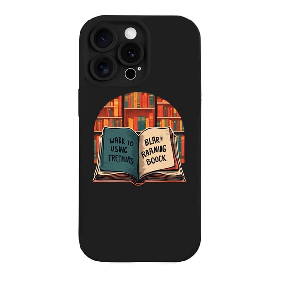 Colorful Illustrated Book Design iPhone 15 Pro Case - Lightweight Yellowing Resistant Perfect for Book Lovers and Creative Minds
