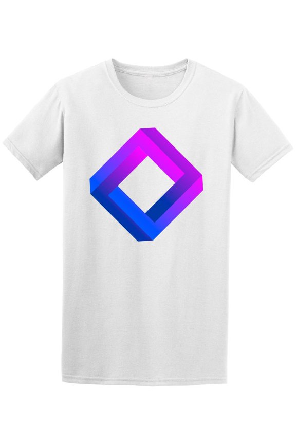 Colorful Impossible Square T-Shirt Men -Image by Shutterstock, Male 4X-Large