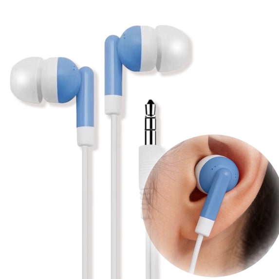 Colorful In-Ear Wired Earphones, 3.5mm Noise Cancelling Earbuds for Phones, Tablets, and Music Listening