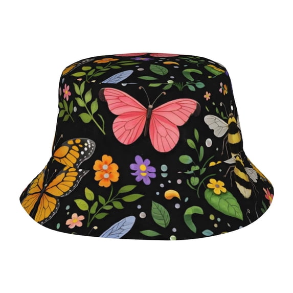 Colorful Insect Garden Fisherman's Hat Lightweight and Breathable Sun ...