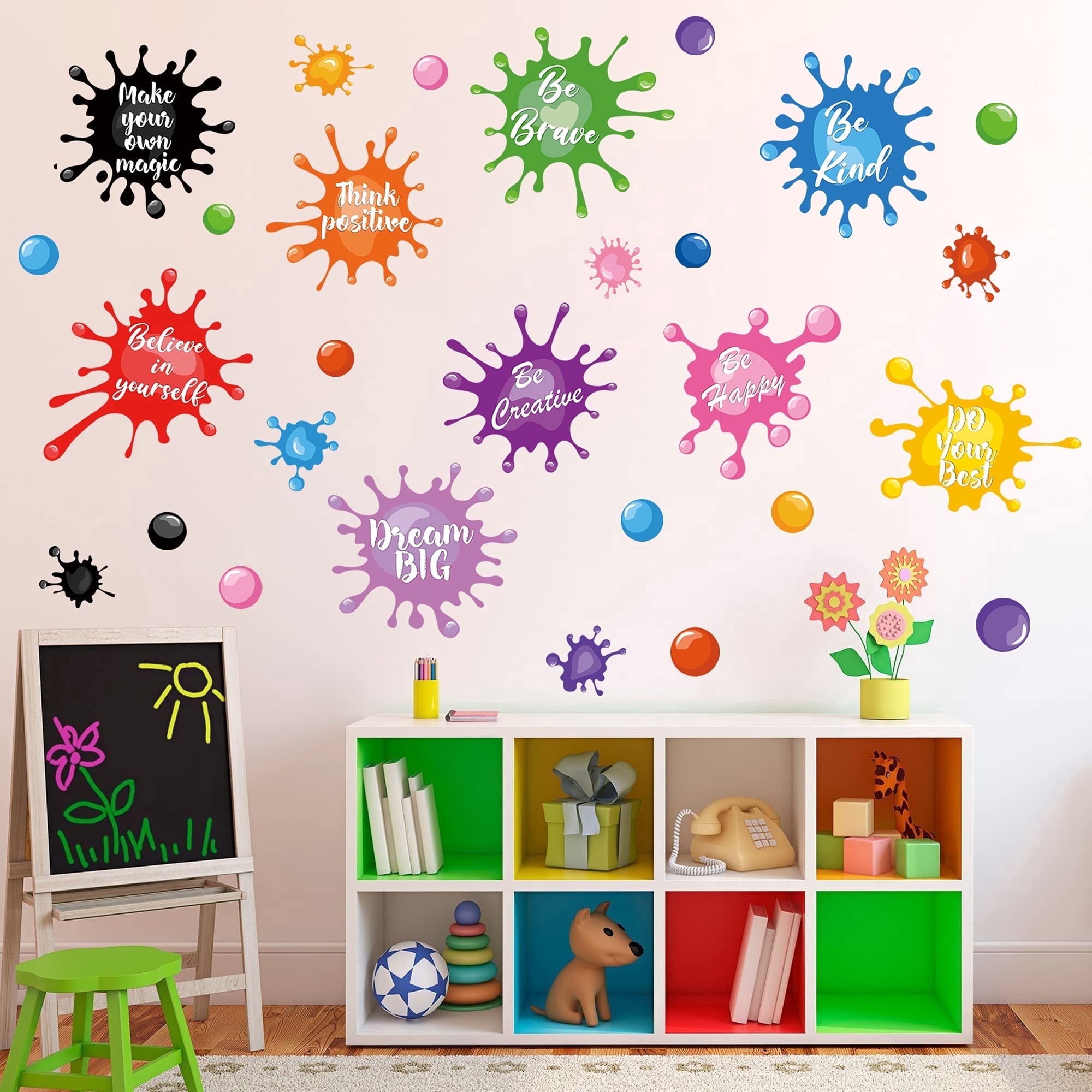 Neasyth Colorful Inspirational Quotes Wall Decals 3 Sheets 11x14.7 ...