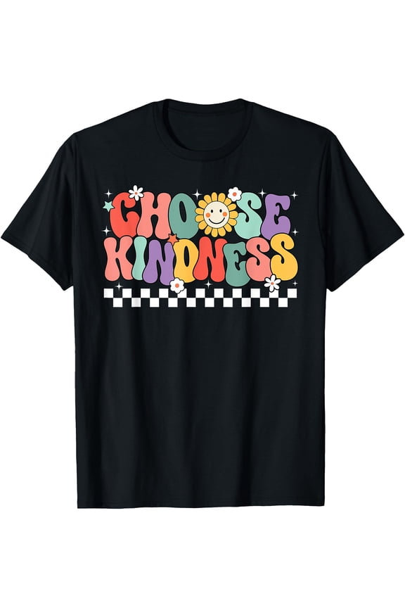 Colorful Inspirational Unity Day T-Shirt - Choose Kindness with Smiling Sun and Flower Design