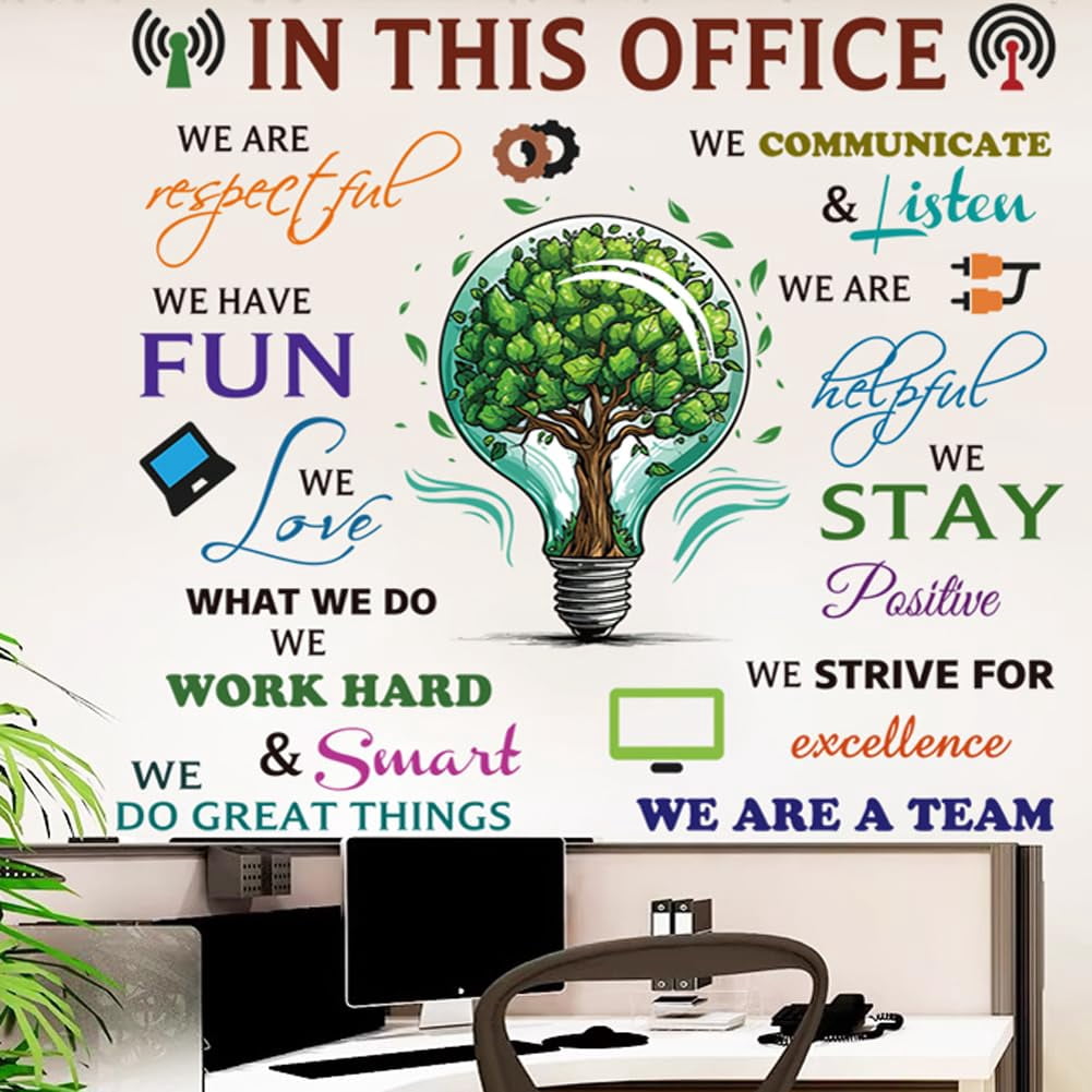 Colorful Inspirational Wall Decals Motivational Quotes Teamwork Decor ...